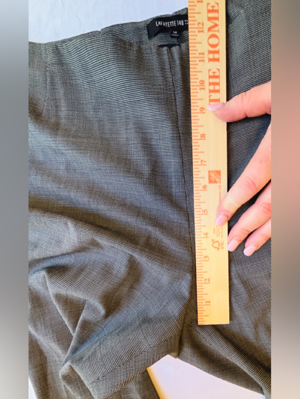 Lafayette 148 New York Gray Tailored Dress Pants 100% Virgin Wool Women’s 14 - Picture 9 of 12